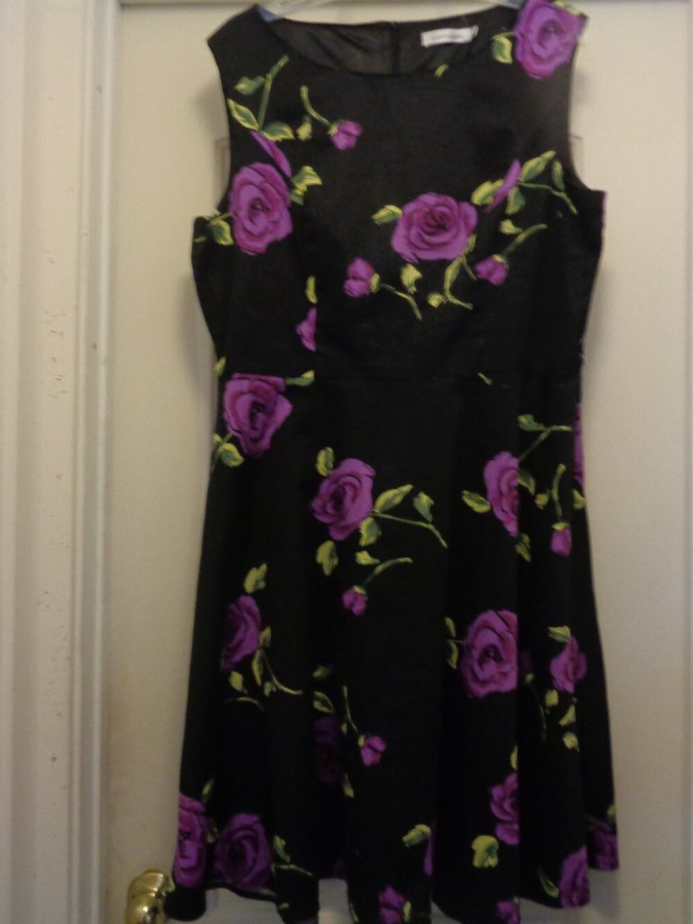 FESTIVE FLOWERS GIRL IN PRETTY PURPLE FIT N FLARE DRESS BY GARDENWEED 2 XL